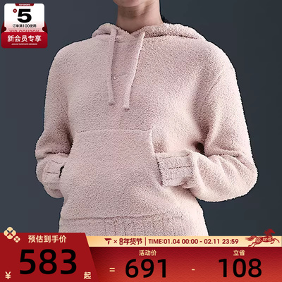 NIKE耐克女子运动休闲针织连帽套头衫卫衣HV2769-667