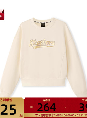 马年系列丨SKECHERS斯凯奇女子运动休闲套头衫卫衣L126W001-01SV