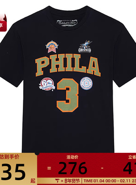 Mitchell&ness中性短袖运动T恤BNN3DP22083-P76BLCKAIV