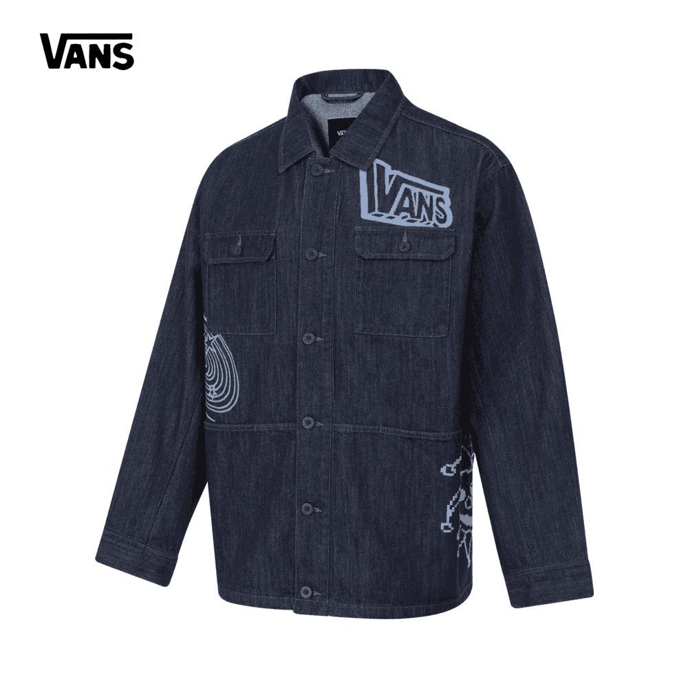 VANS范斯男子DENIM CLASSIC LOGO JKT运动夹克外套VN000J1TCRF