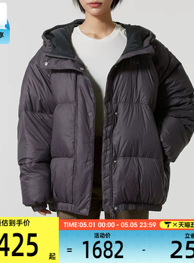 adidas阿迪达斯三叶草女子运动休闲保暖连帽羽绒服外套KG4914