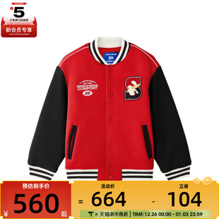 SKECHERS斯凯奇大童运动休闲棉衣L126B014 001W