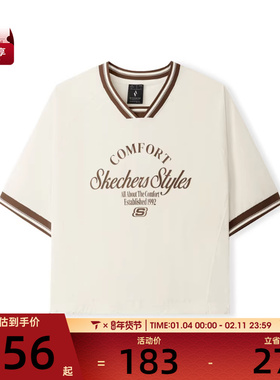 SKECHERS斯凯奇女子运动休闲短袖T恤L225W010-00G7
