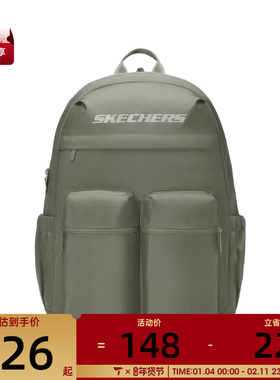 SKECHERS斯凯奇男女运动休闲双肩包L225U146-02BV