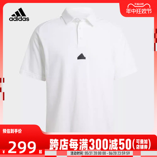 IJ6136 POLO衫 Z.N.E.运动休闲宽松T恤短袖 adidas阿迪达斯2024男子