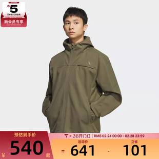 adidas阿迪达斯男子运动训练休闲梭织连帽夹克外套KA1305