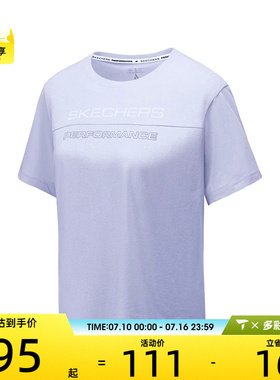 SKECHERS斯凯奇女子运动休闲短袖T恤P225W215-00FW