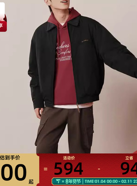 马年系列丨SKECHERS斯凯奇男女时尚翻领棉服外套L126U001-0018