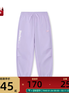 SKECHERS斯凯奇大童运动休闲长裤L425K053-00EW