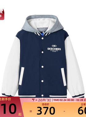 SKECHERS斯凯奇大童运动休闲棉服外套L425K006-002Z