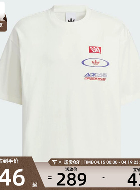 adidas阿迪达斯三叶草男子MOTO GFX运动休闲短袖T恤KH1198