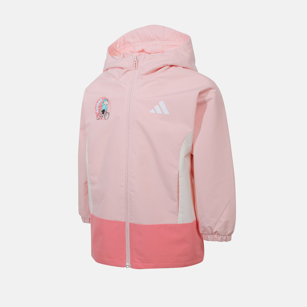 【TP】adidas阿迪达斯女小童运动训练休闲连帽夹克外套KC2819