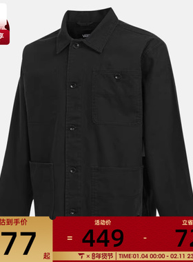 VANS范斯男子Drill Chore Canvas运动夹克外套VN000KV1BLK