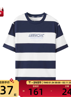 SKECHERS斯凯奇大童运动休闲短袖T恤L225B007-05BK