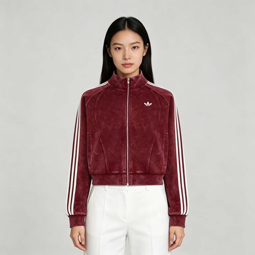 【尖货】adidas阿迪达斯三叶草女子时尚立领运动夹克外套KX3044