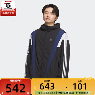 adidas阿迪达斯三叶草男子AC连帽运动健身夹克外套KS3552