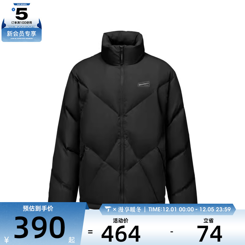 SKECHERS斯凯奇男女运动休闲羽绒服L425U017-0018