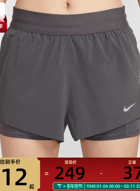 NIKE耐克女子SWIFT DF MR 2N1 SHRT运动休闲短裤HJ5377-036