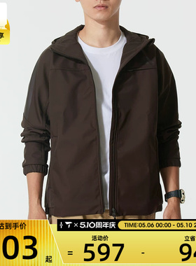 adidas阿迪达斯男子运动训练休闲梭织连帽夹克外套KG5180