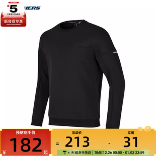 0018 P423M137 SKECHERS斯凯奇男套头运动卫衣运动卫衣 运动套头衫