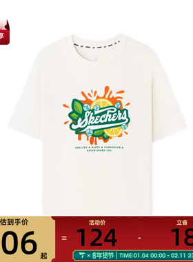 SKECHERS斯凯奇男女运动休闲短袖T恤L225U197-06BA