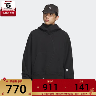 adidas阿迪达斯男子FOS运动休闲连帽夹克外套KC0168