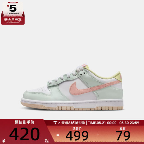 NIKE耐克大童DUNK  BG运动休闲鞋IV2861-181