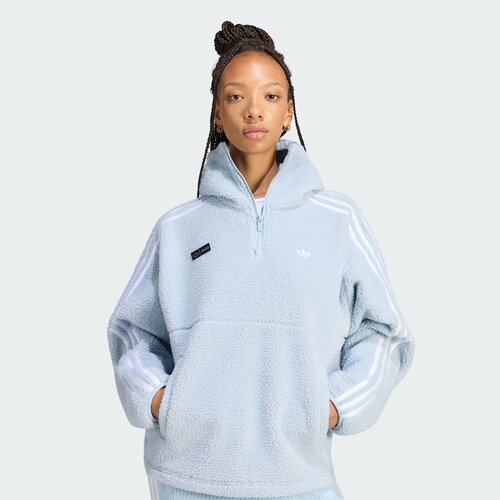 尖货丨JENNIE联名adidas阿迪达斯三叶草女子连帽套头衫卫衣LD8925