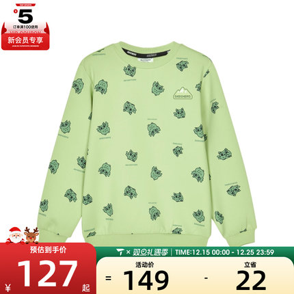 SKECHERS斯凯奇小童运动休闲套头衫卫衣P324B023-049H