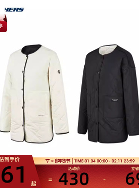 SKECHERS斯凯奇女子双面穿裥棉外套运动棉服P124W001-02SB