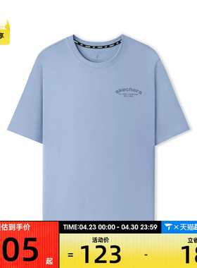 SKECHERS斯凯奇男女运动休闲短袖T恤L226U068-053K