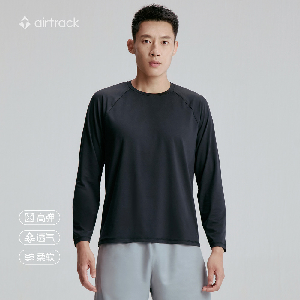 airtrack丨透气长袖t恤男士秋季跑步吸湿上衣高弹柔软运动服