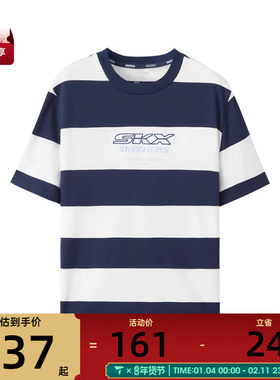 SKECHERS斯凯奇大童运动休闲短袖T恤L225B007-05BK