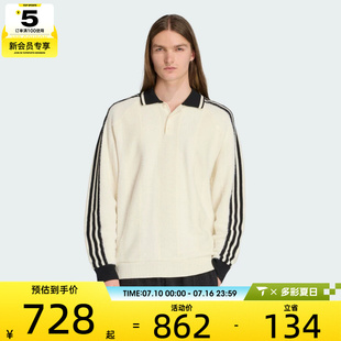 adidas阿迪达斯三叶草男子运动休闲polo领套头衫毛衣JX3836