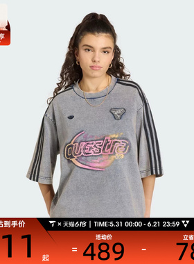 adidas阿迪达斯三叶草女子DENIM TEE运动休闲短袖T恤KZ5012