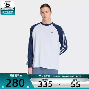 T恤KV4447 CALI运动休闲长袖 adidas阿迪达斯三叶草男子BC