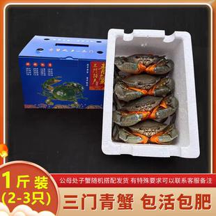 三门青蟹鲜活1斤礼盒装特大公蟹母蟹肉蟹处子蟹【2份起拍】