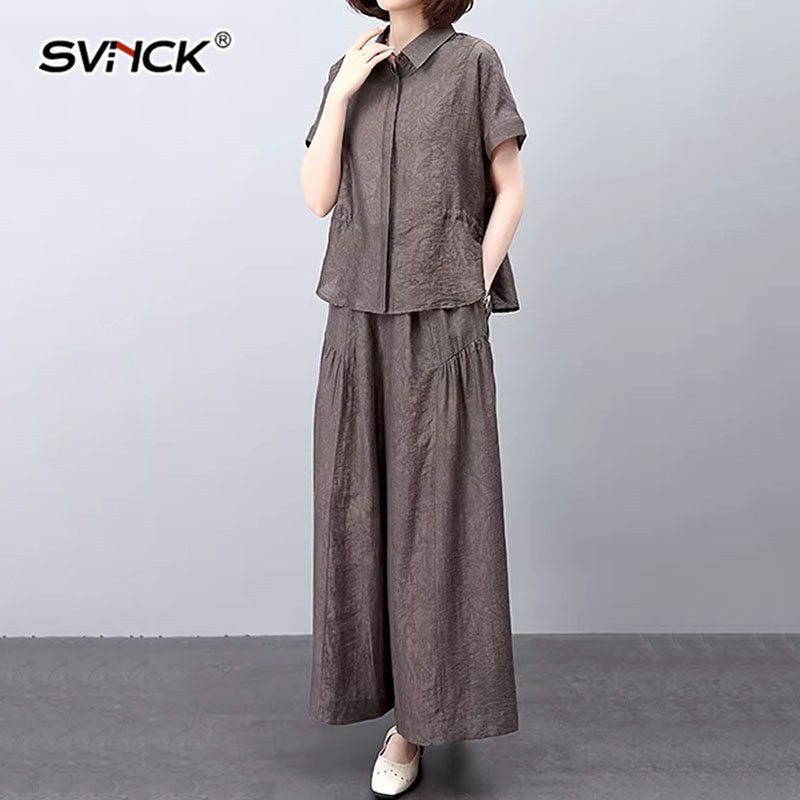 SVNCK时尚休闲套装女2026夏季新款梨形身材穿搭时髦洋气两件套