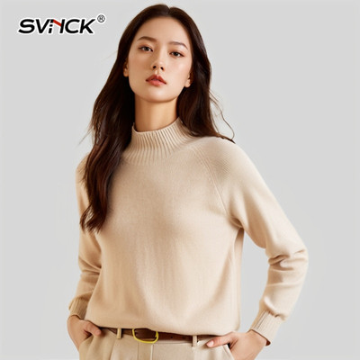 100山羊绒半高领秋冬款纯羊绒衫