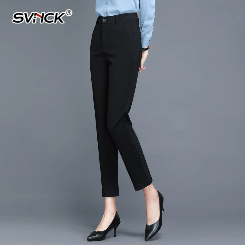 黑色西裤女春秋九分2025新款烟管裤职业百搭高腰显瘦小个子休闲裤