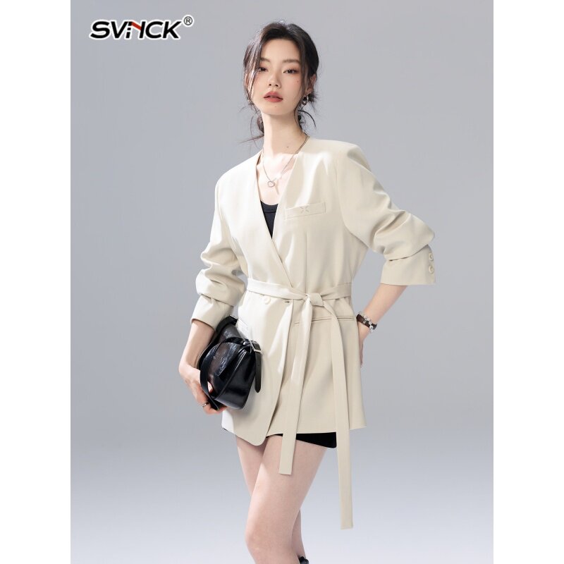 无领气质显瘦西装外套女春秋2026