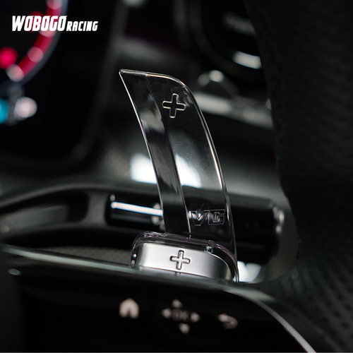 适用奔驰C级E级S级GLC方向盘拨片透明换挡拨片水晶装饰件改装内饰