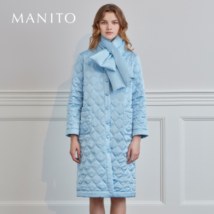 MANITO 曼尼陀Glacier围巾大衣绗缝外套秋冬舒适