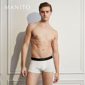 MANITO 桑蚕丝内衣家居 真丝莫代尔平角内裤 曼尼陀New Soft男士