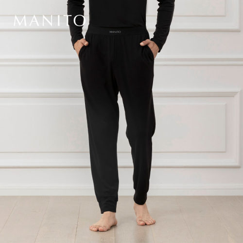 manito曼尼陀男士桑蚕丝家居裤