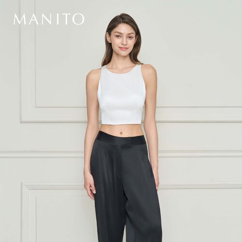 MANITO曼尼陀 Freya 女士桑蚕丝短上衣真丝运动背心内搭外穿