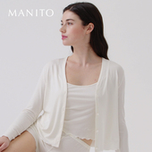 曼尼陀New Soft 桑蚕丝莫代尔波浪边开衫 MANITO 吊带短裤 软糯亲肤
