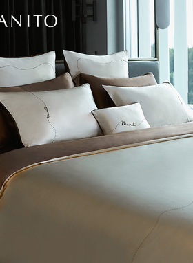 MANITO/曼尼陀Quaint手绣床单床笠四件套  桑蚕丝床上四件套新品