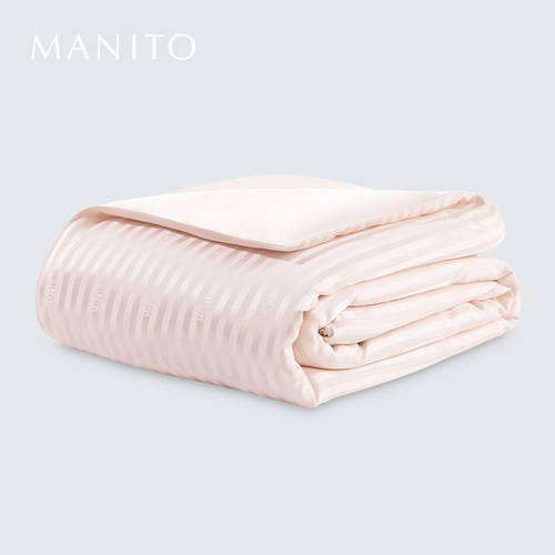 MANITO撞色真丝舒适盖毯