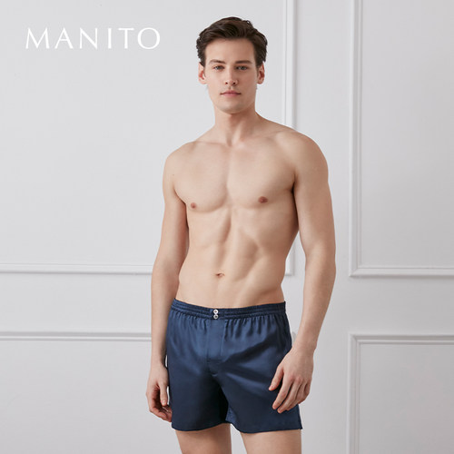 manito曼尼陀桑蚕丝短款家居裤